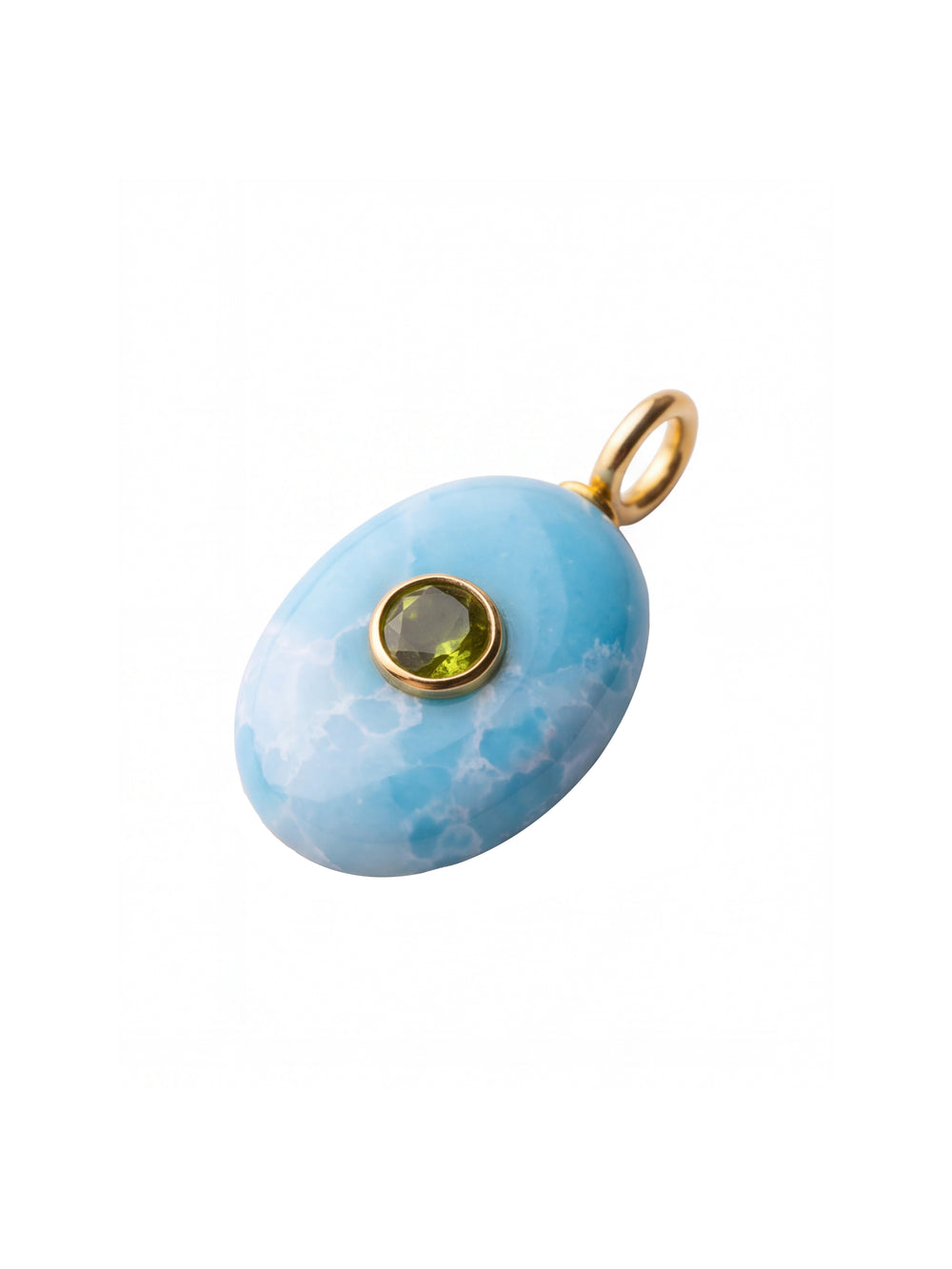 Dije Ovalado Piedra Larimar
