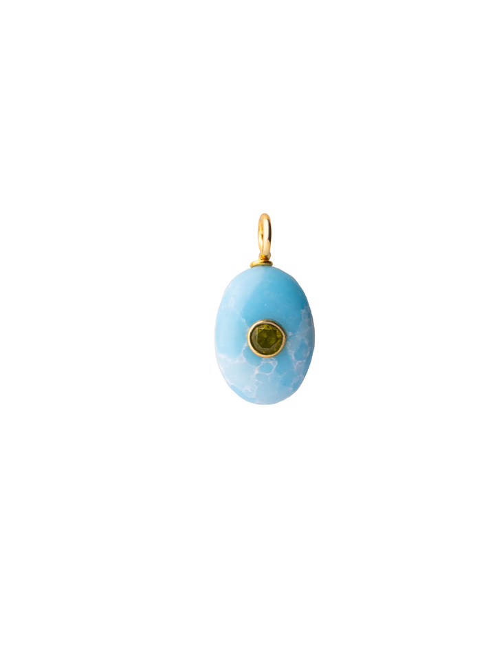 Dije Ovalado Piedra Larimar