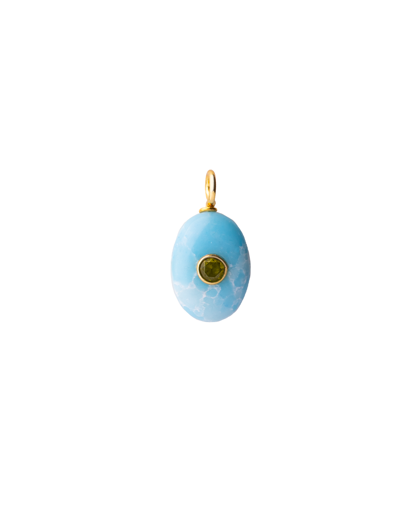 Dije Ovalado Piedra Larimar