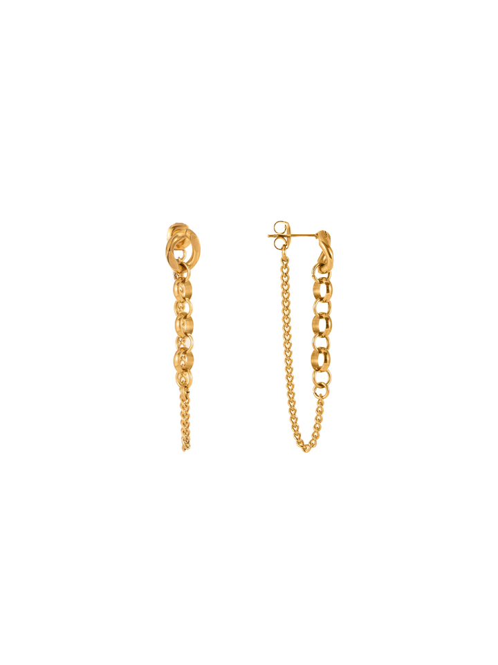 Par Arete Eslabon Con Cadena
