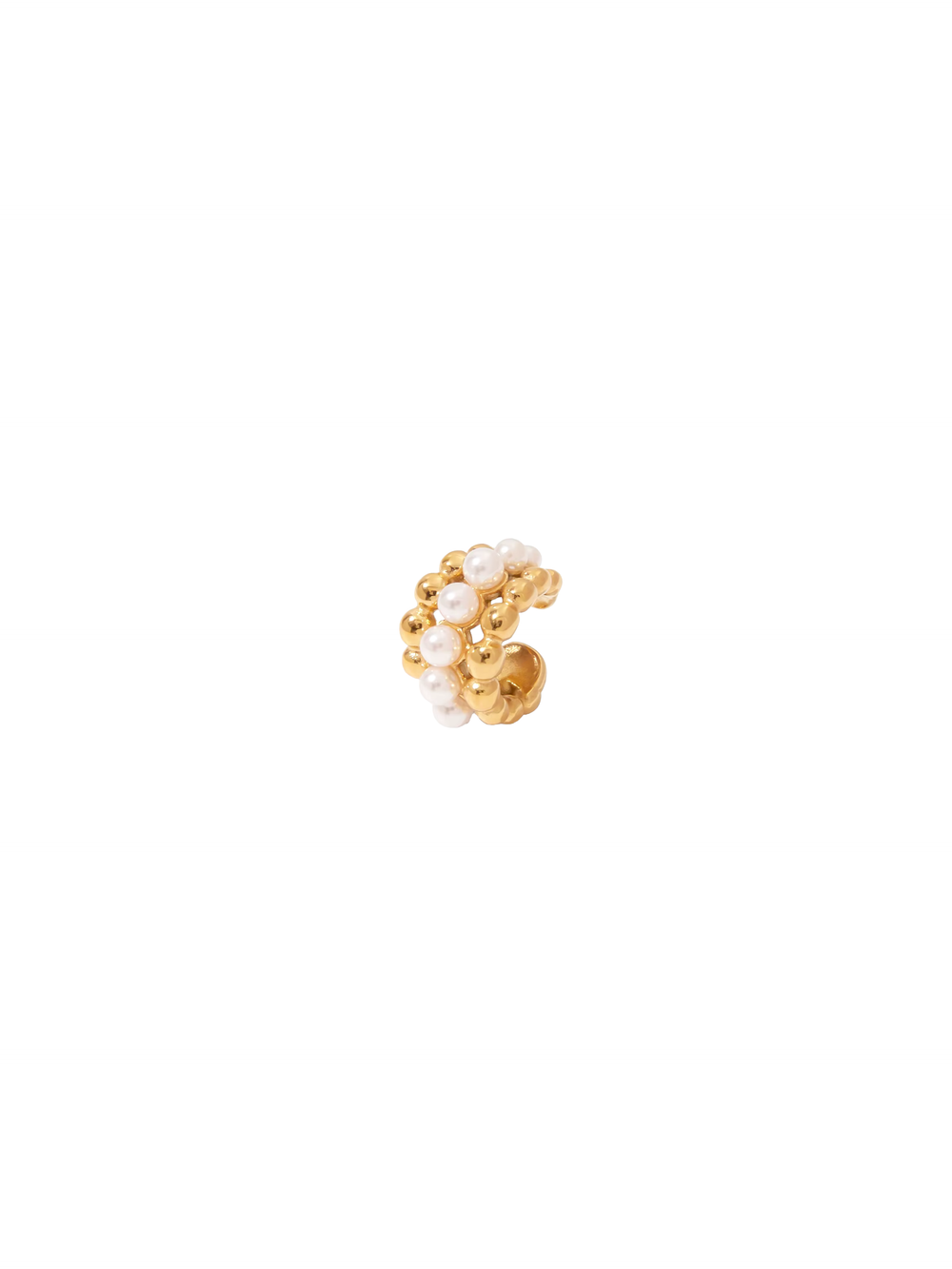 Ear Cuff Bolitas Con Perlas