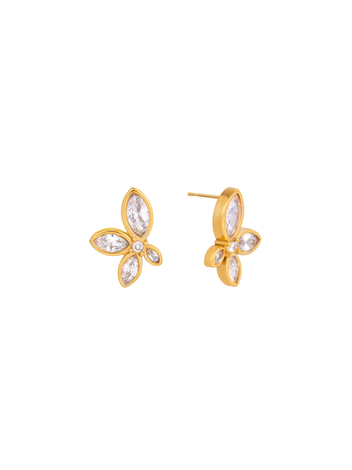 Par Arete Flor Zirconias Petalo