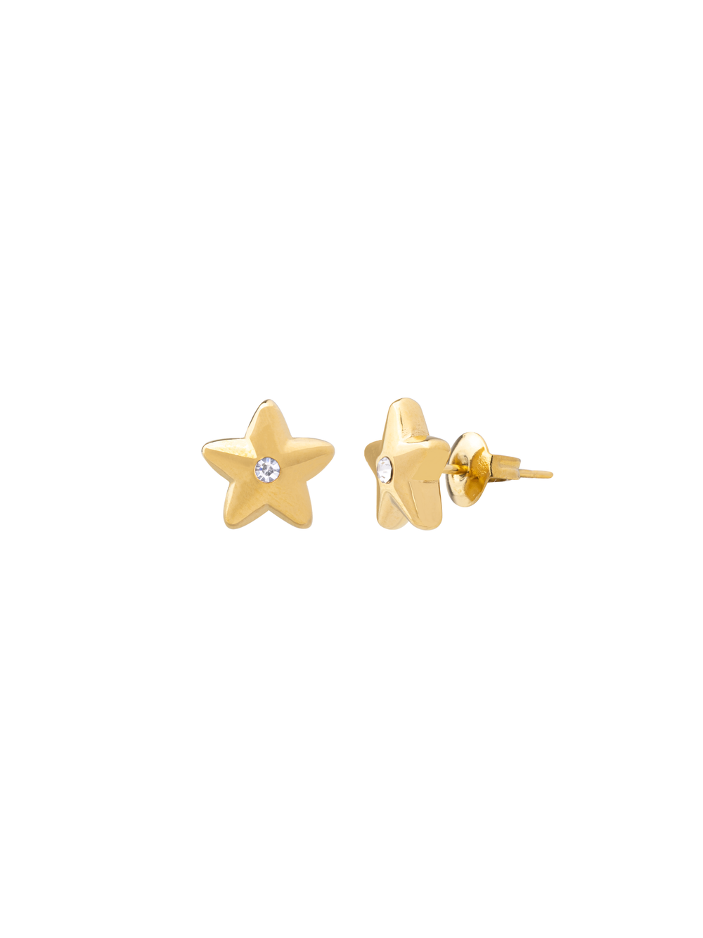 Par Arete Mini Estrella Centro Zirconia