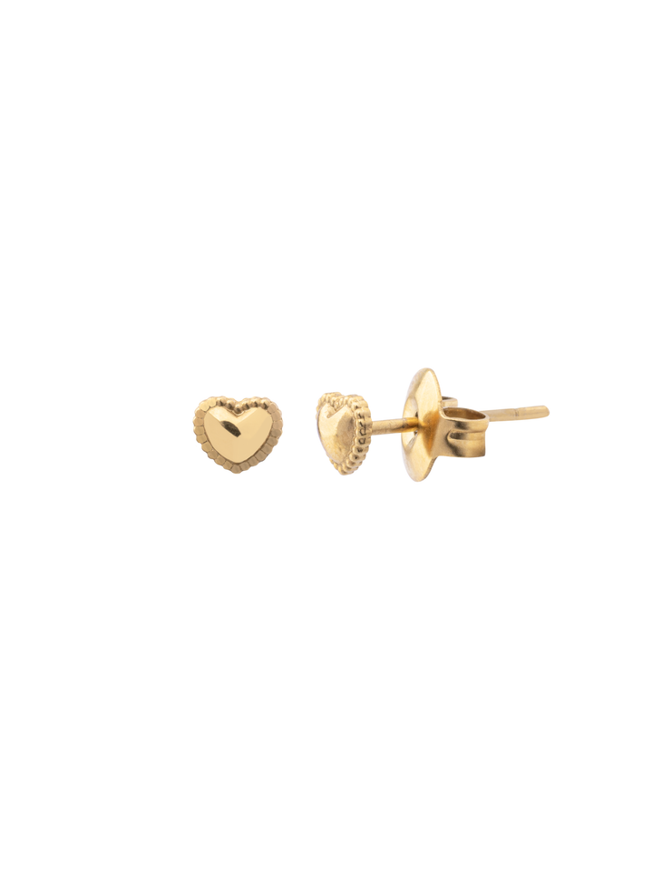 Par Arete Mini Corazon Con Contorno