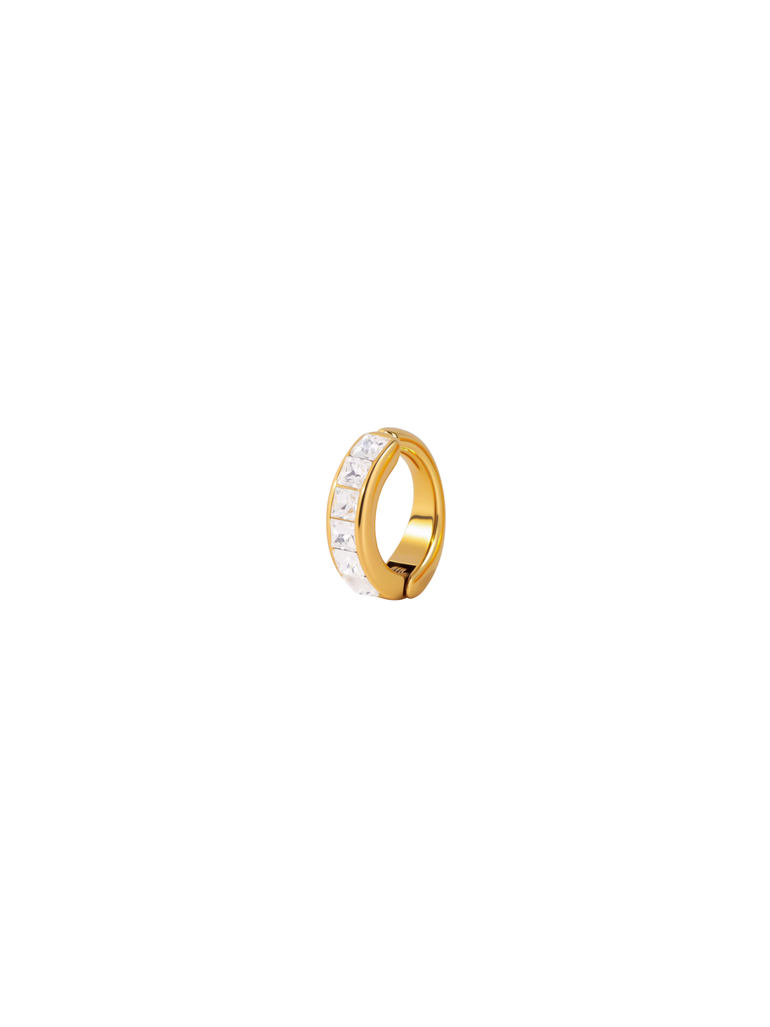 Ear Cuff Zirconias Cuadradas Ajustable