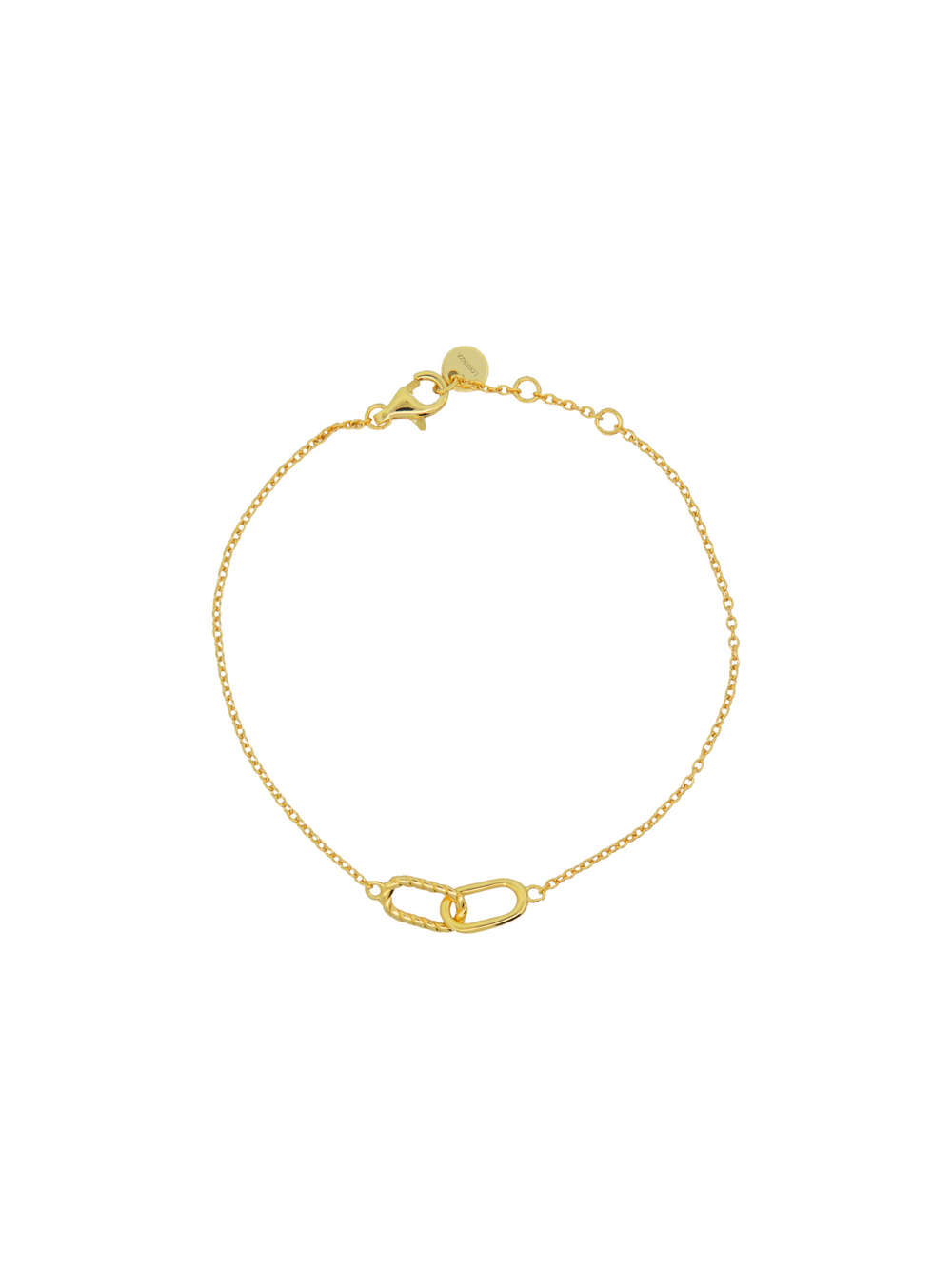Pulsera Doble Eslabon Enlazado