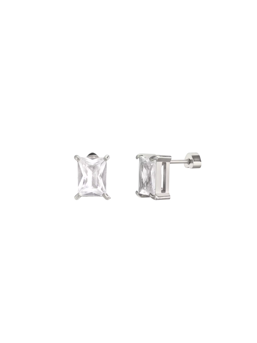 Par Arete Zirconia Rectangular 9 mm