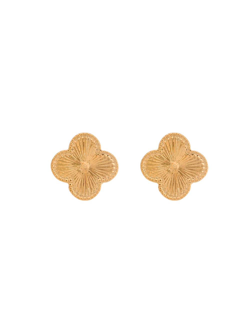 Par Arete Trebol Dorado