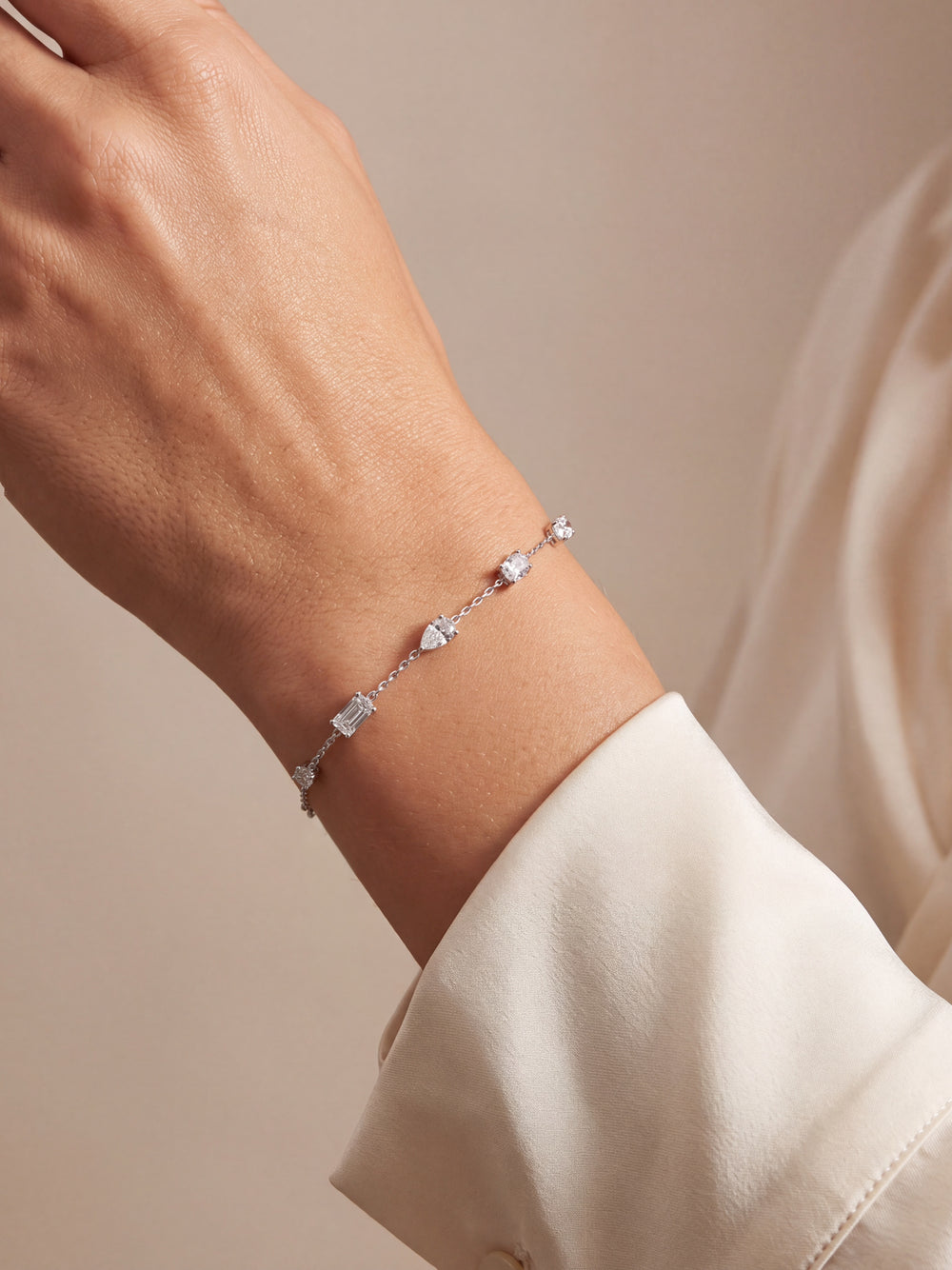 Pulsera Zirconias Cortes Mixtos