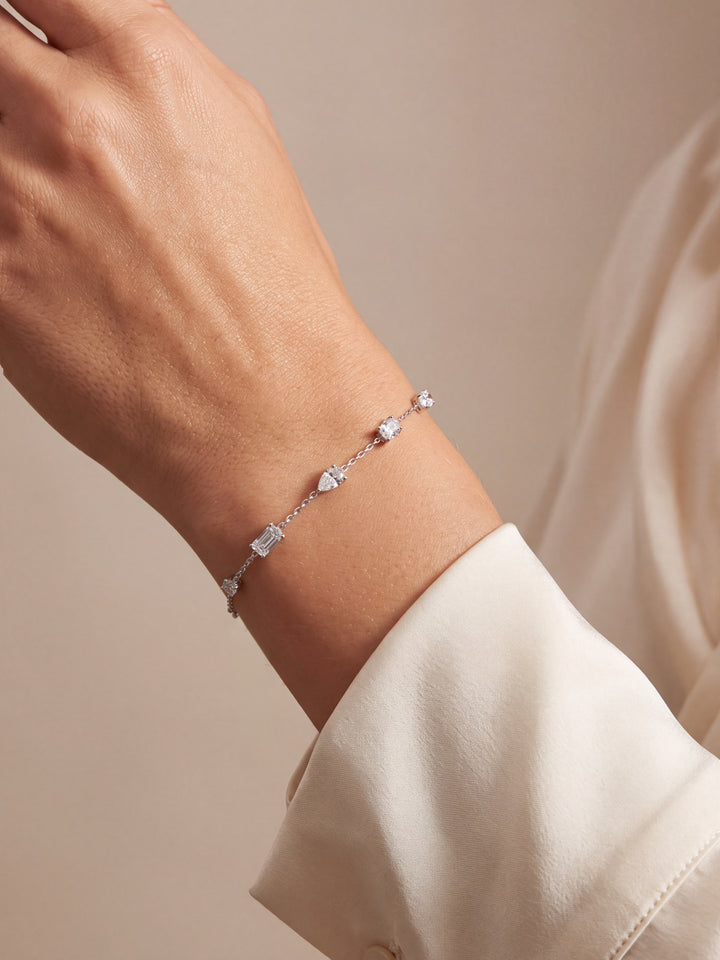 Pulsera Zirconias Cortes Mixtos