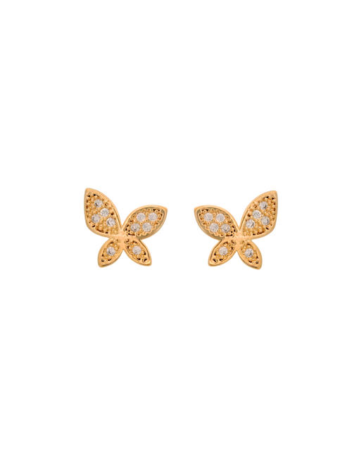 Par Arete Mariposa Con Zirconias