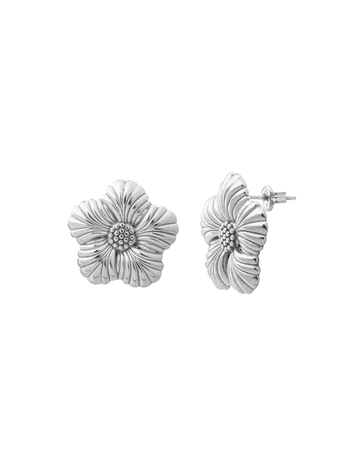 Par Arete Flor Con Textura