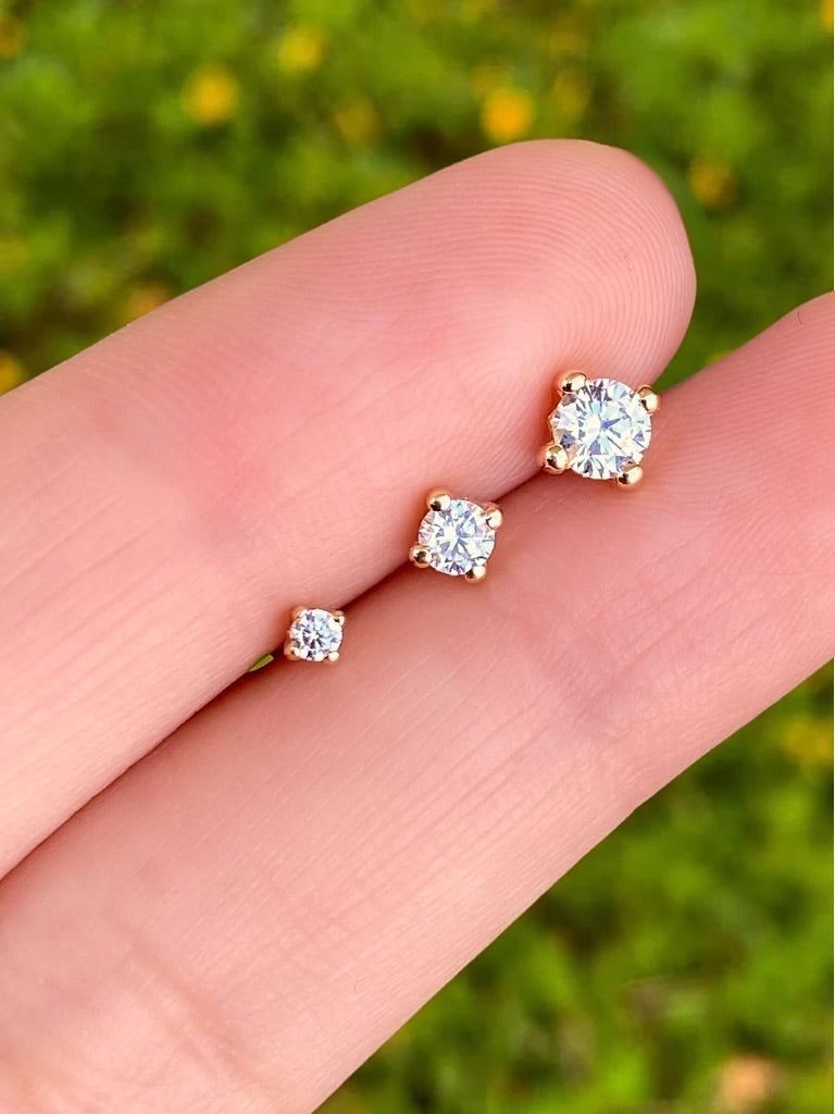 Broquel Zirconia Oro 14k