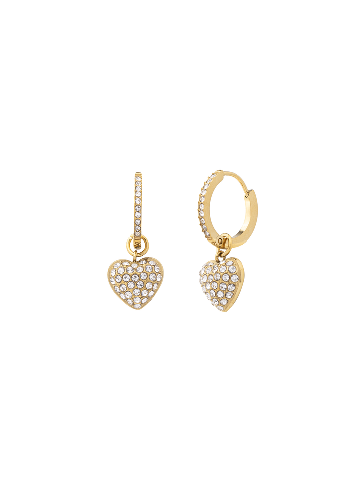Par Arracada Zirconias Con Corazon 2 en 1