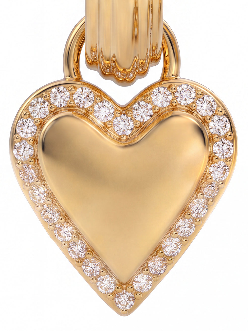 Par Arracada Corazon Contorno Zirconias 2 en 1