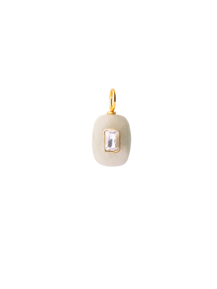 Dije Rectangular Piedra Aguamarina