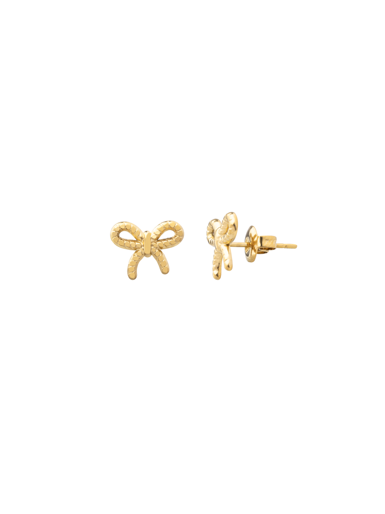 Par Arete Mini Moño Lineas