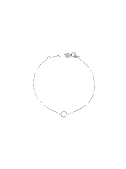 Pulsera Con Contorno Circulo Zirconias