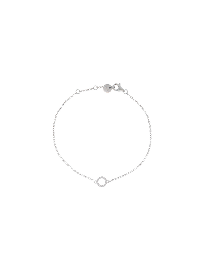 Pulsera Con Contorno Circulo Zirconias