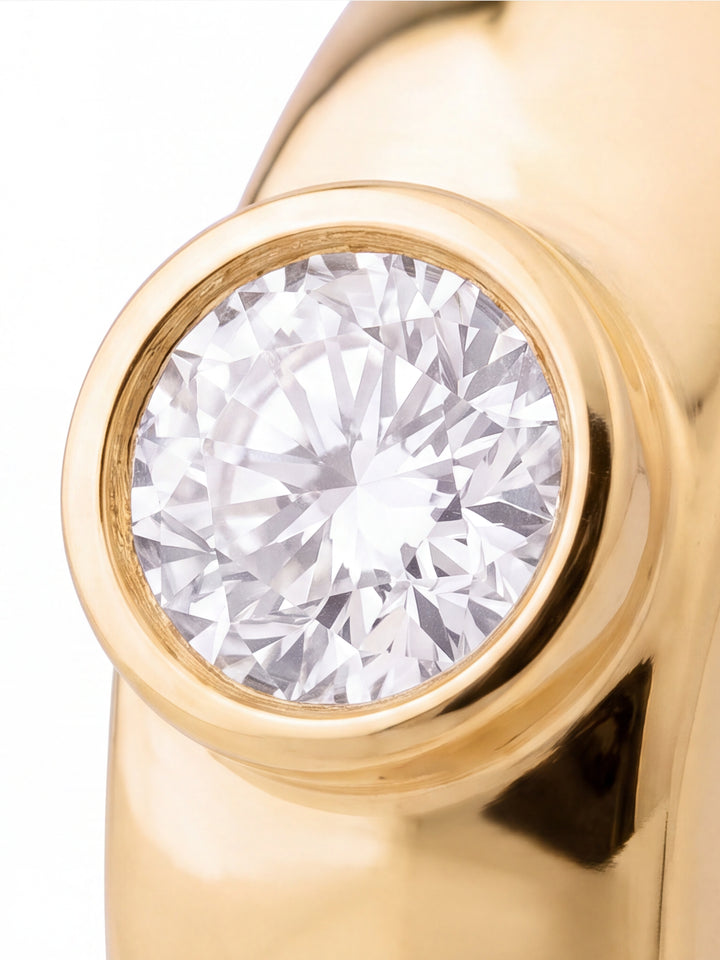 Par Semi Arracada Con Zirconia Central