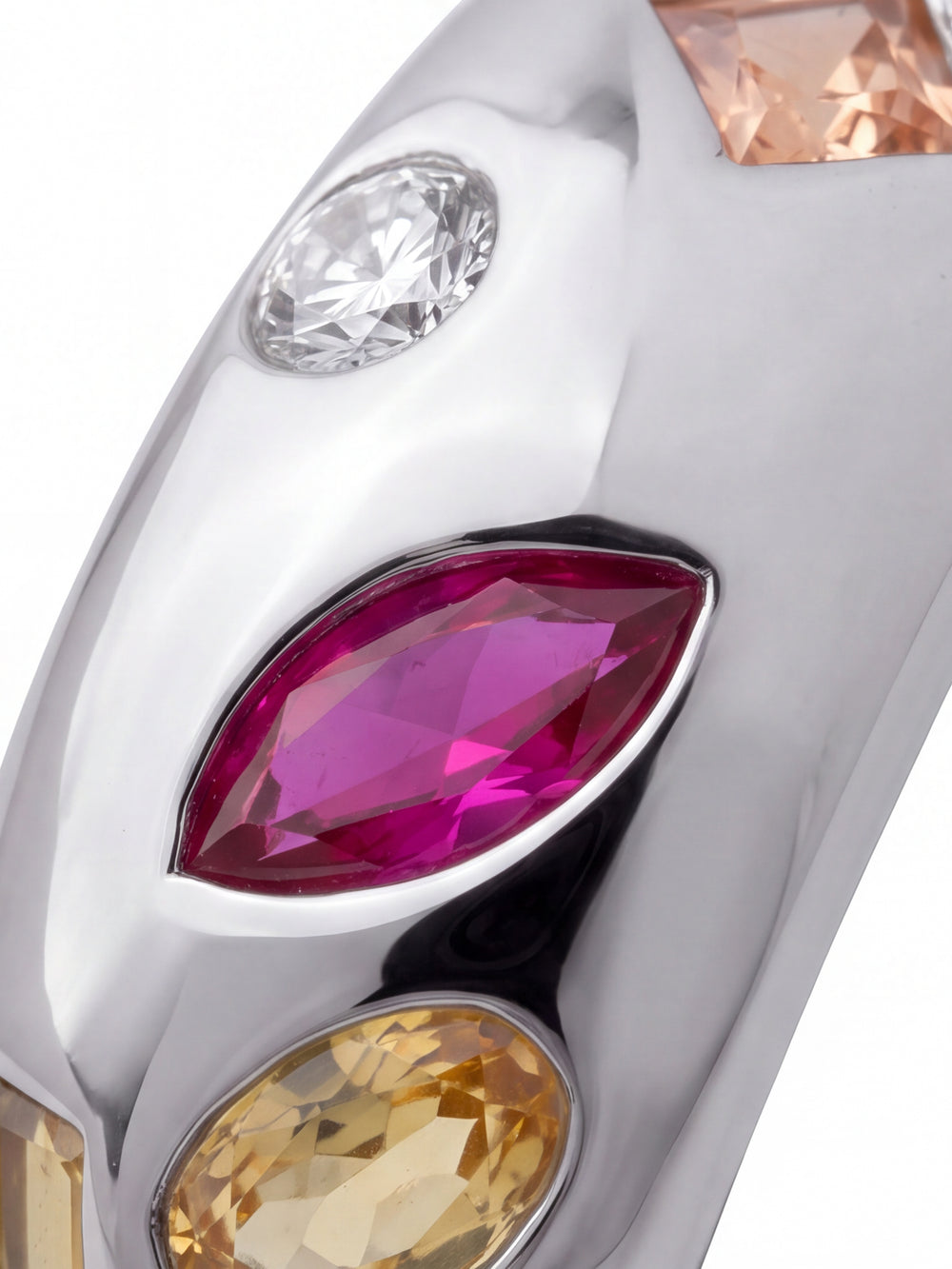 Par Semi Arracada Zirconias Rainbow