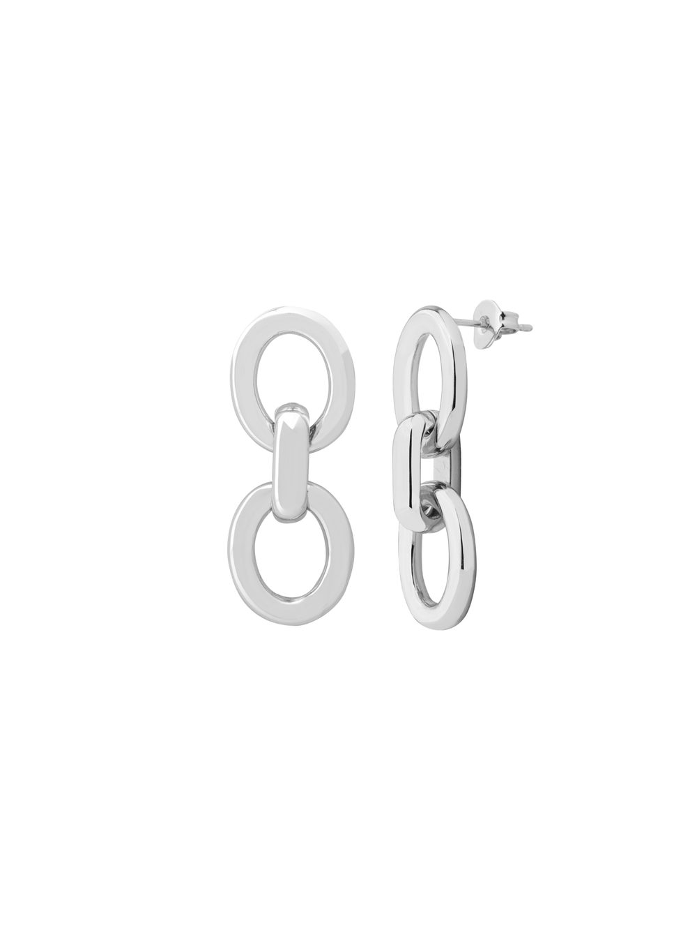 Par Arete Doble Ovalo Enlazado