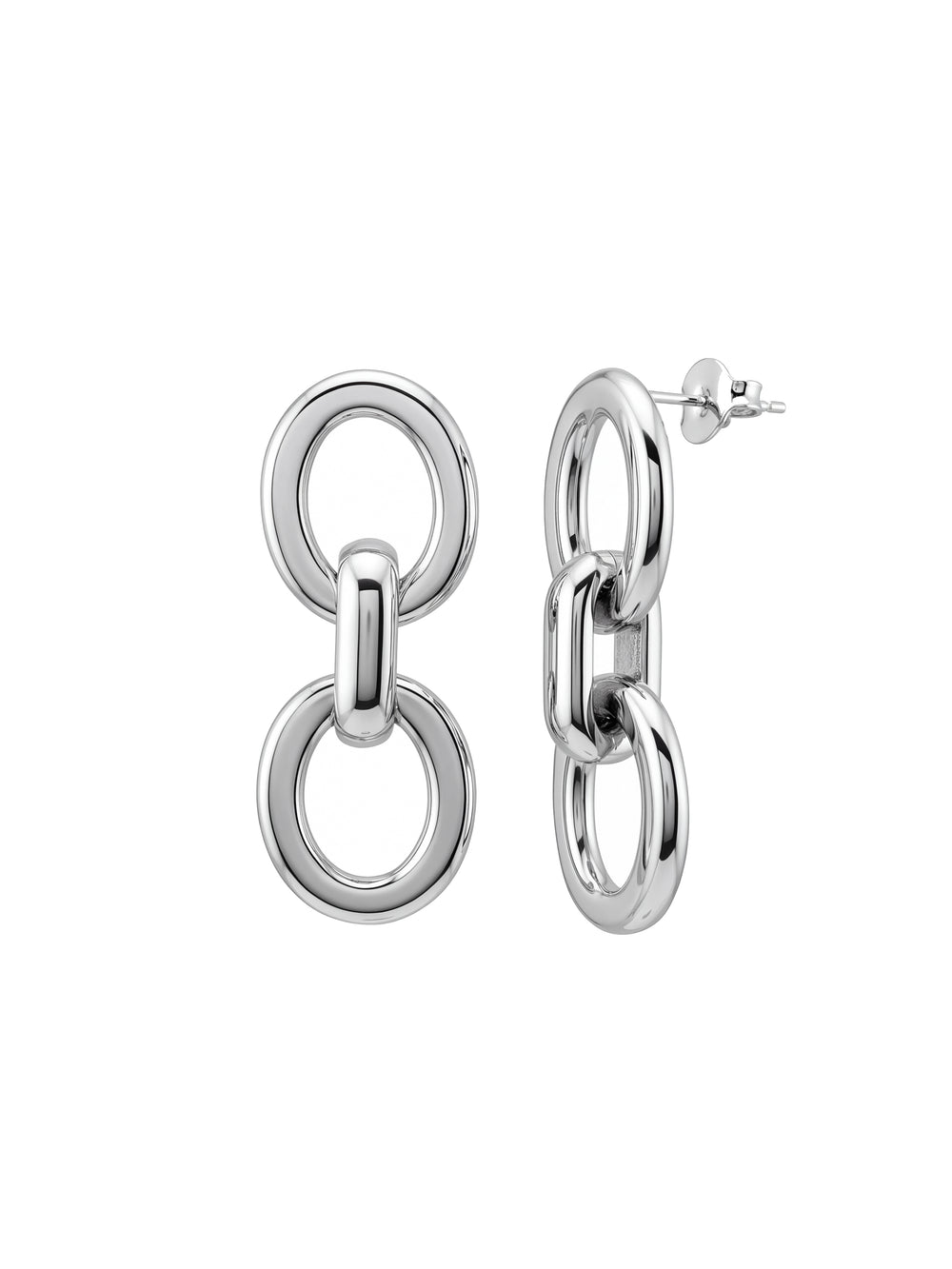 Par Arete Doble Ovalo Enlazado