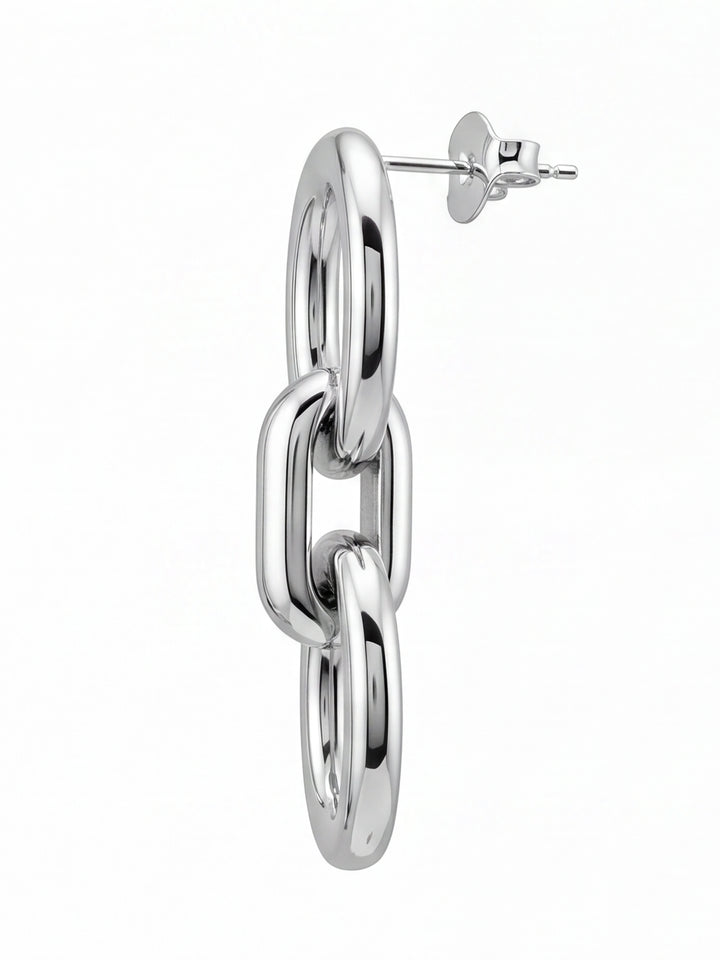 Par Arete Doble Ovalo Enlazado