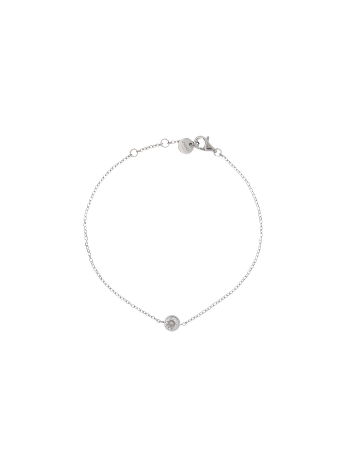 Pulsera Con Zirconia Redonda