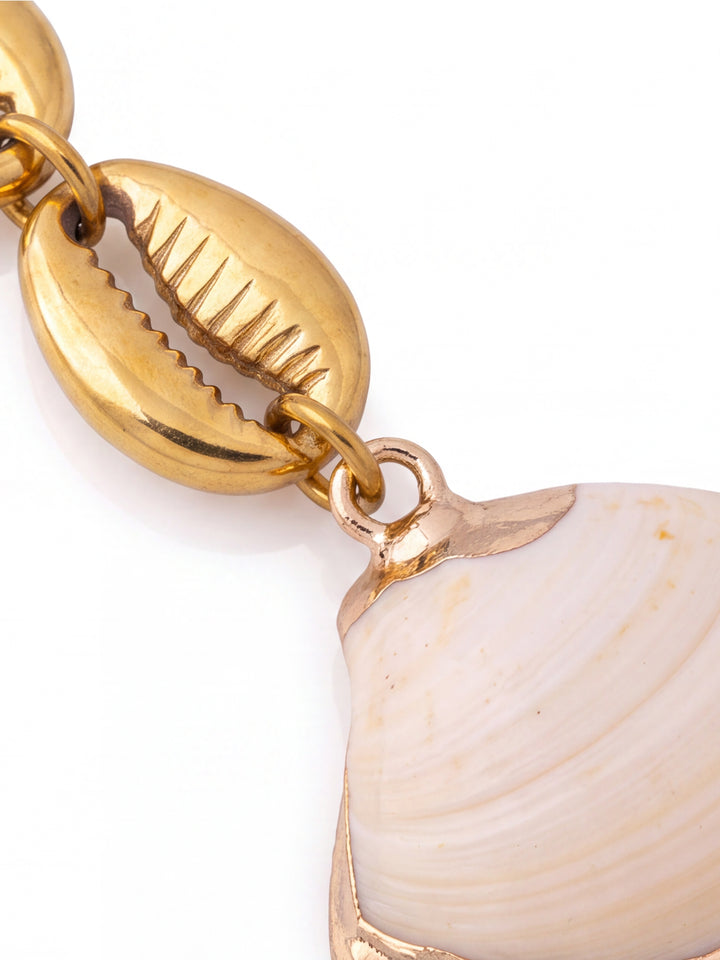 Par Arete Doble Caracol Con Concha