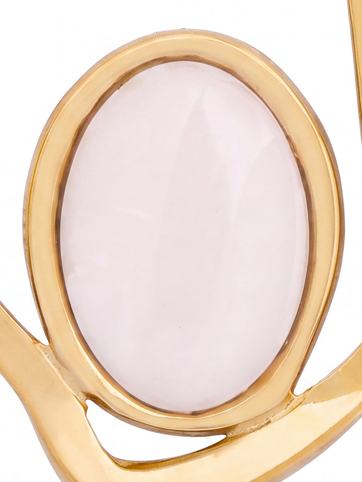 Par Arete Chunky Irregular Con Centro Blanco