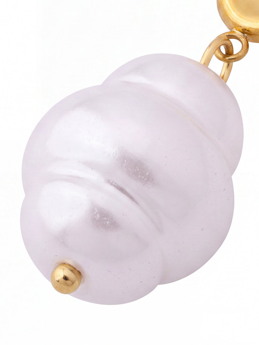 Par Arete Ovalo Con Perla Irregular
