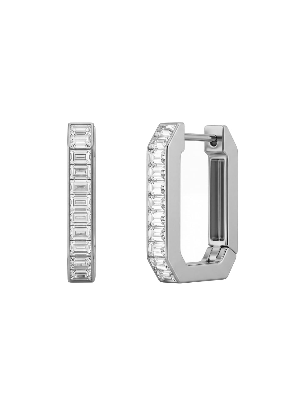 Par Arracada Rectangular Zirconias