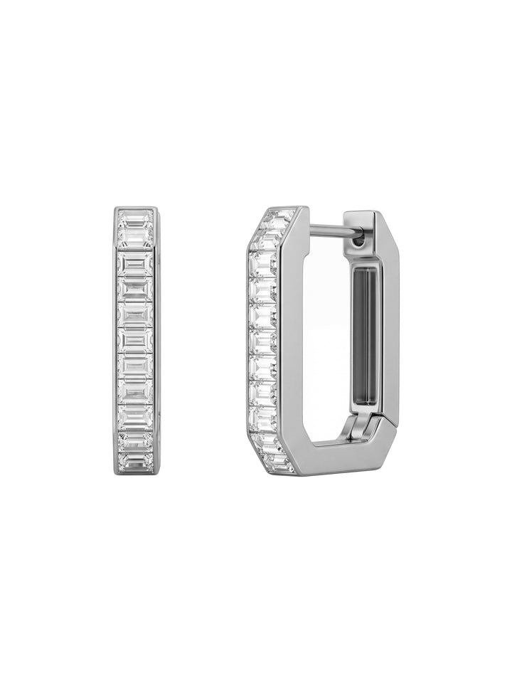 Par Arracada Rectangular Zirconias