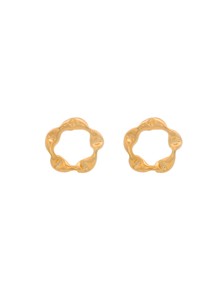 Par Arete Flor Abierto Irregular