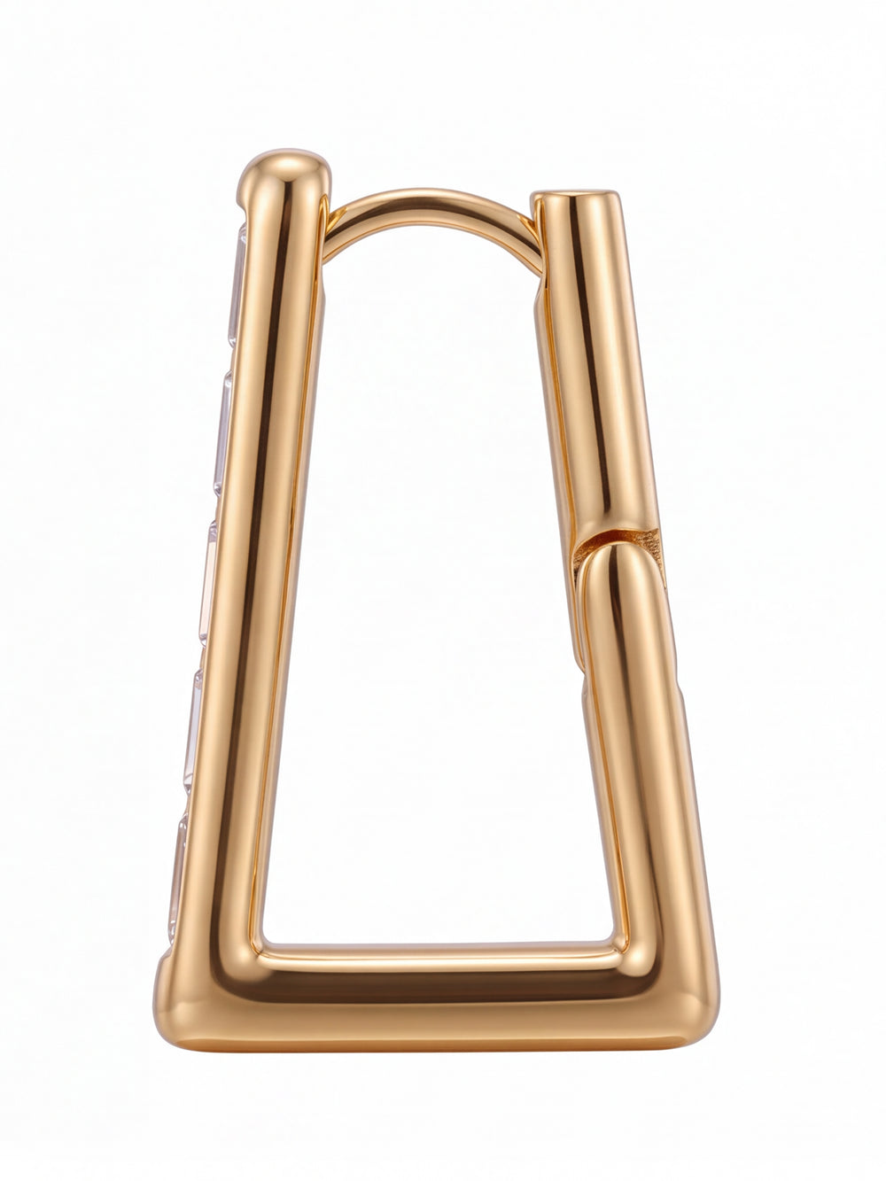 Par Arracada Rectangular Zirconias Baguettes