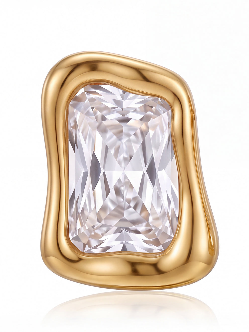 Par Arete Rectangular Irregular Con Zirconia