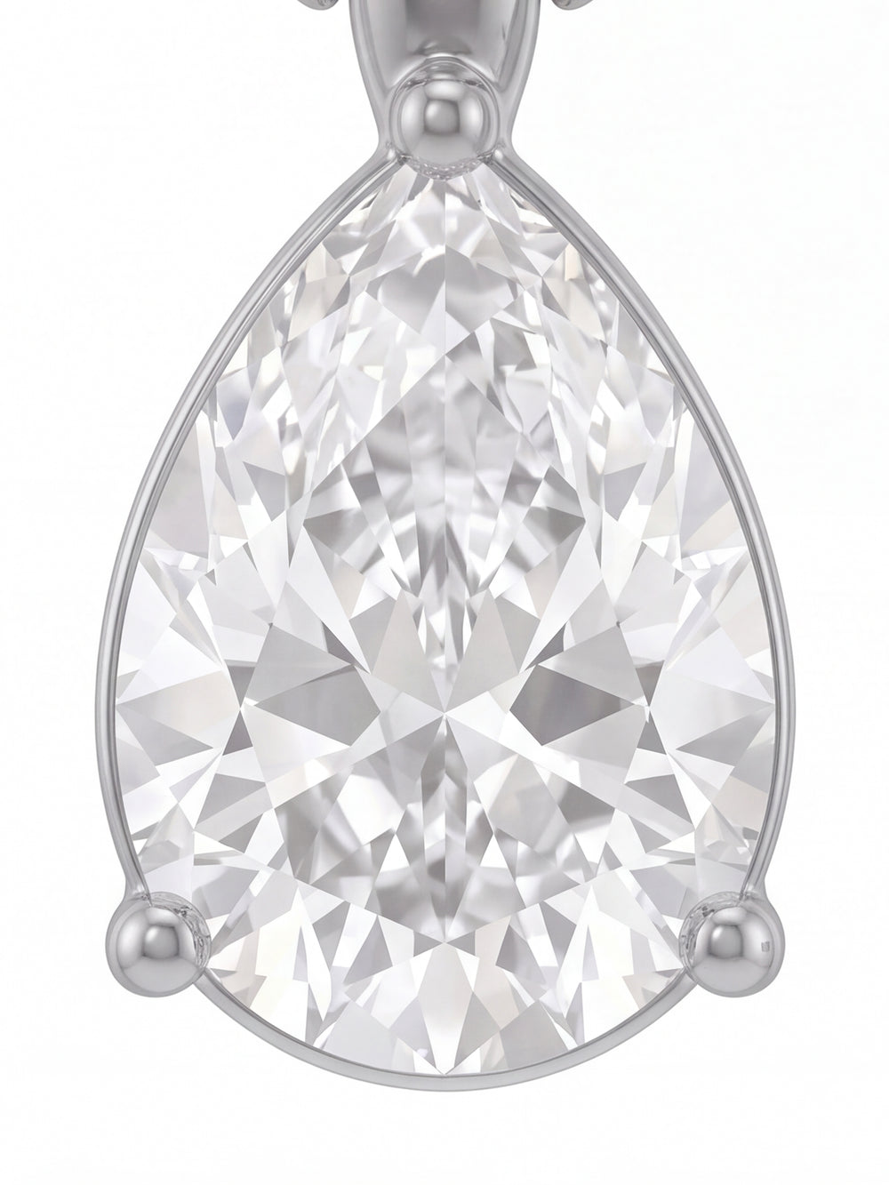 Par Arete Eslabon Con Zirconia Gota Colgante