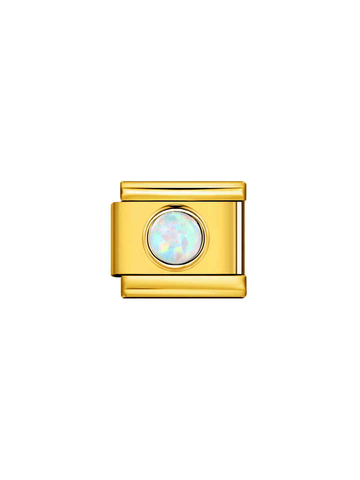 Charm Dorado Con Piedra