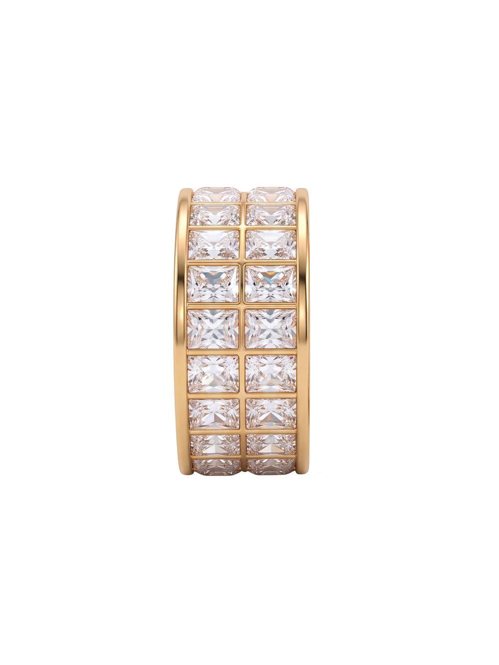 Ear Cuff Doble Linea Zirconias Baguettes