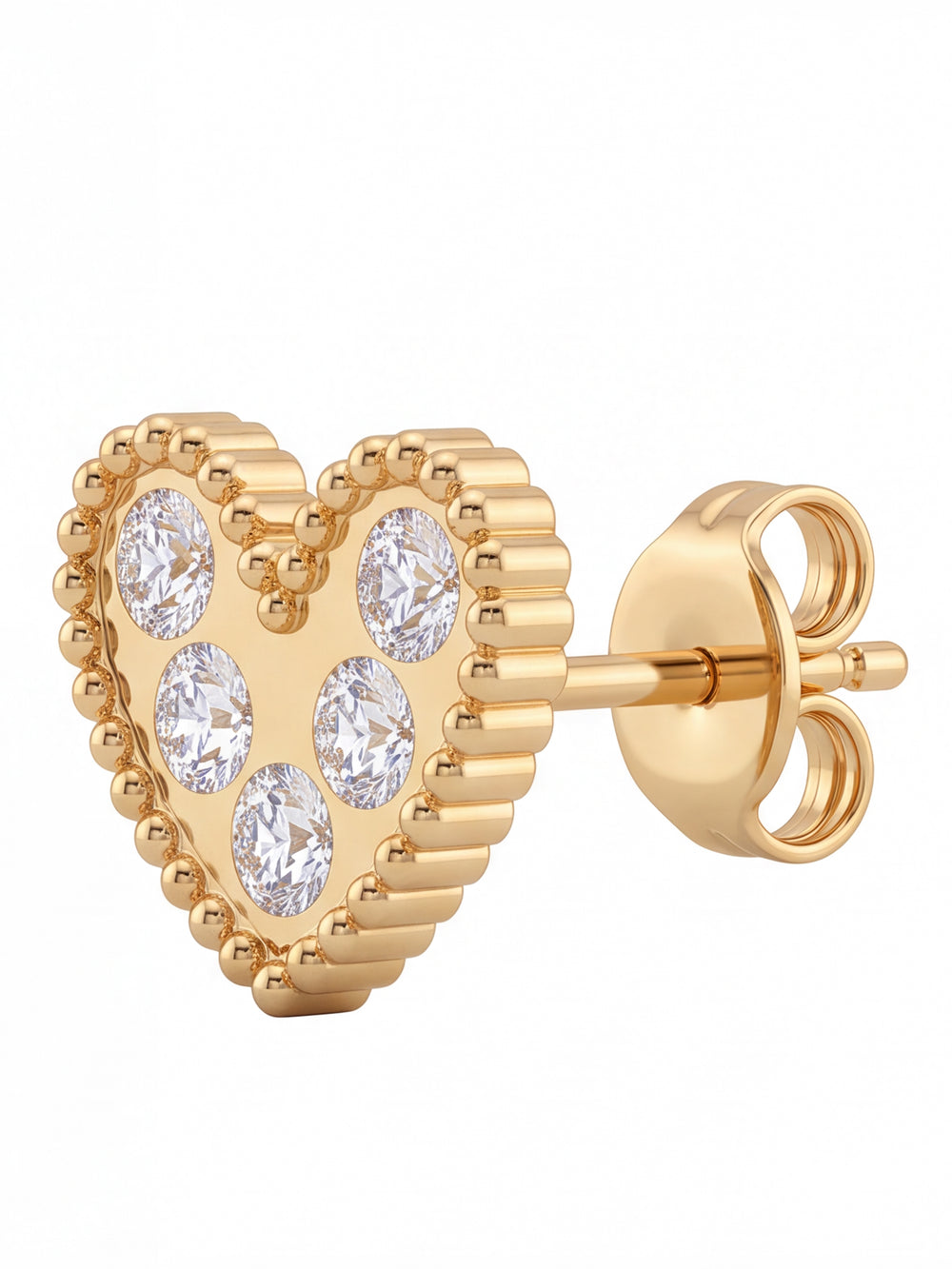 Par Arete Mini Corazon Zirconias
