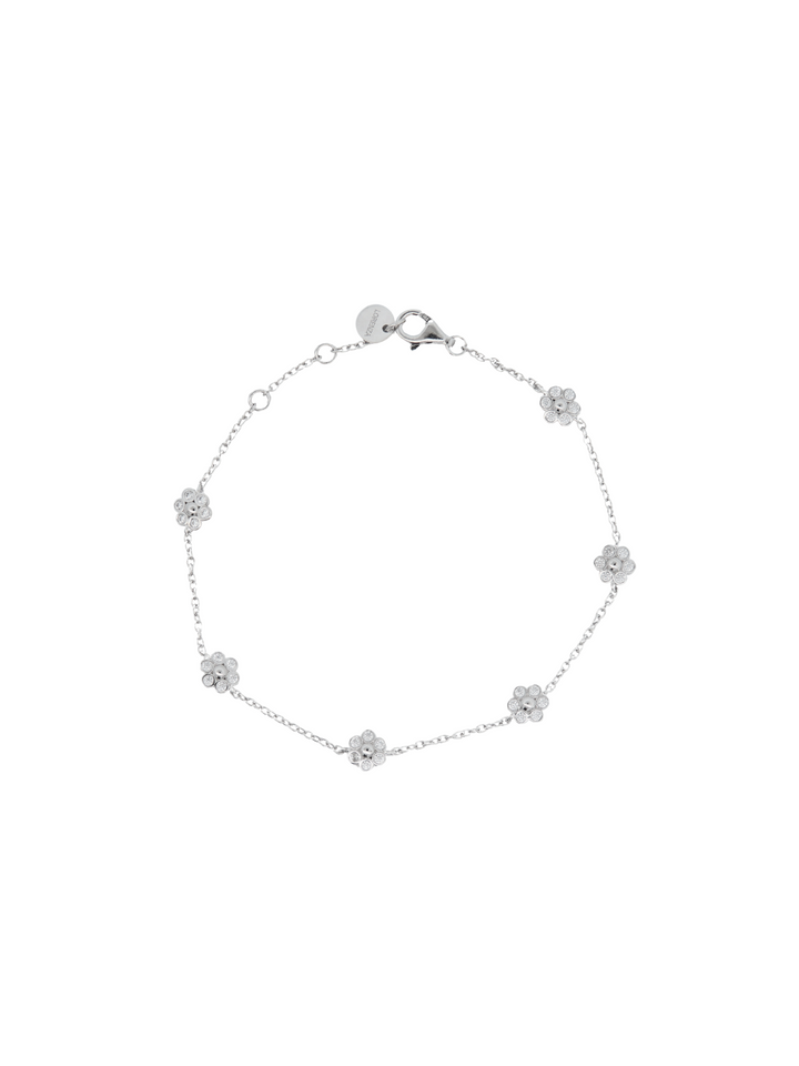Pulsera Con Flores Zirconias