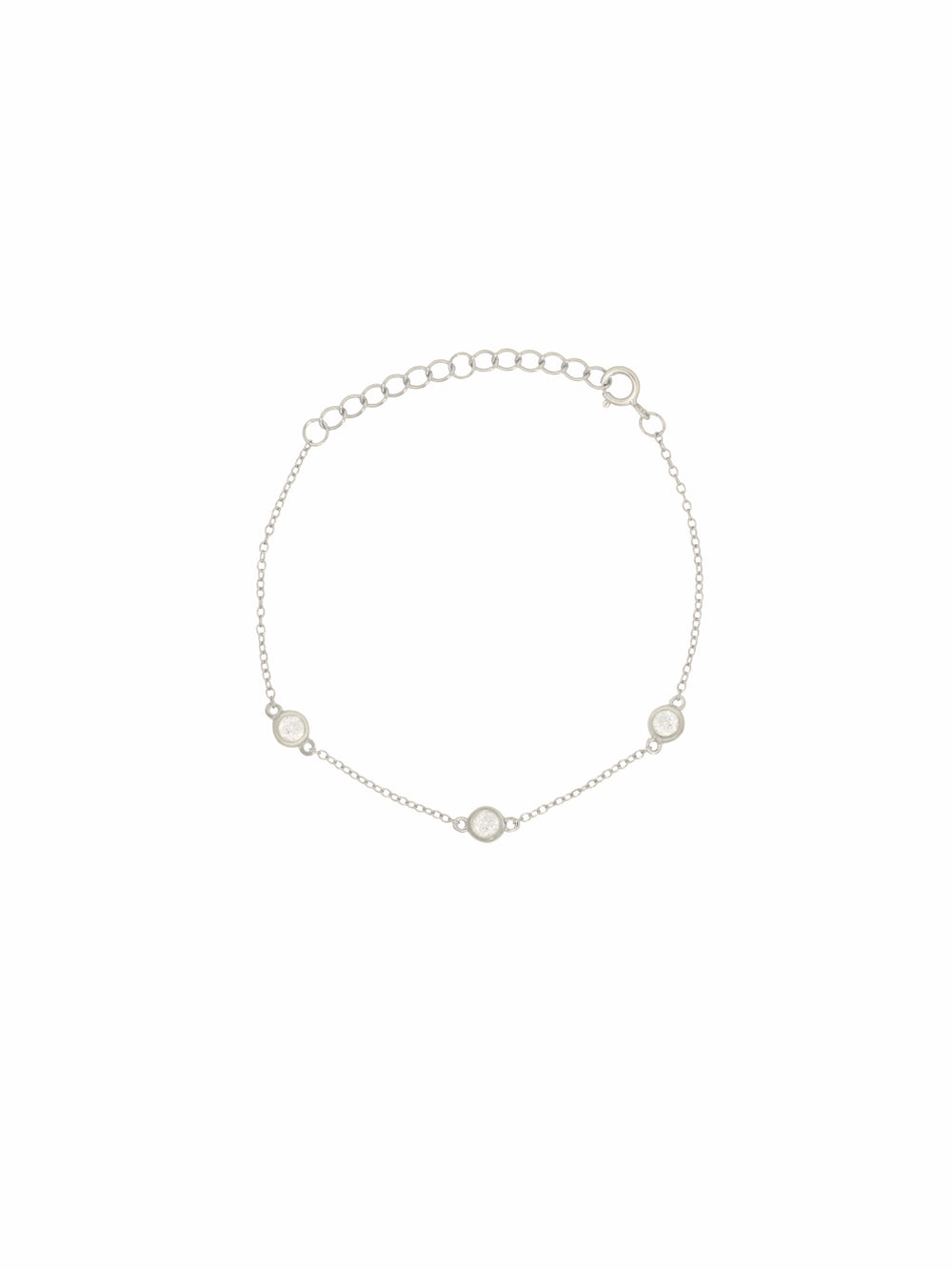 Pulsera Con Tres Biceles Zirconias