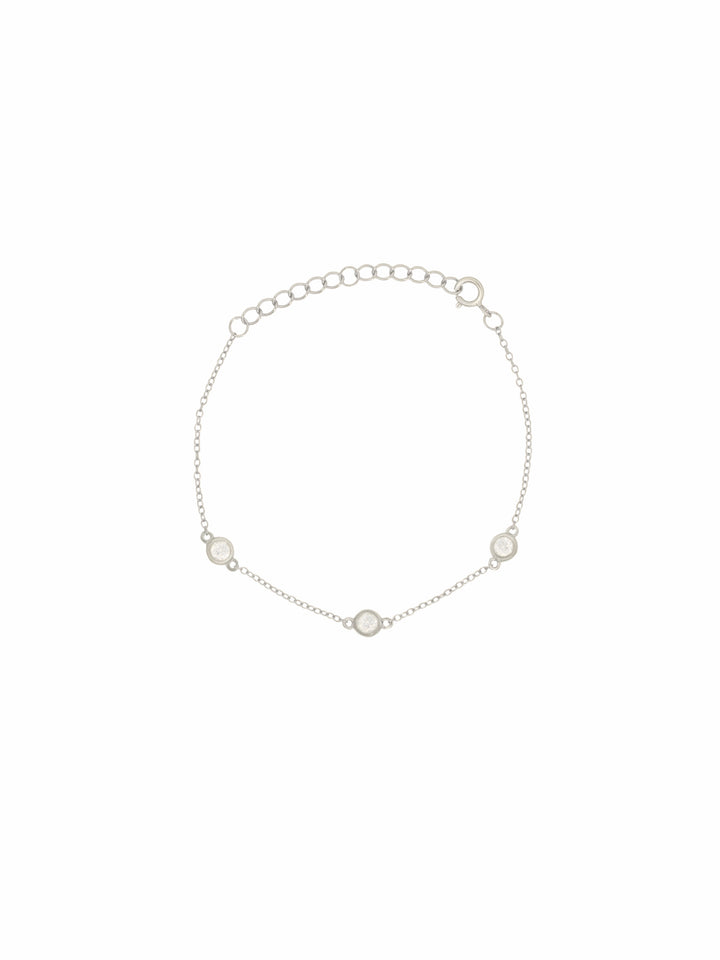 Pulsera Con Tres Biceles Zirconias