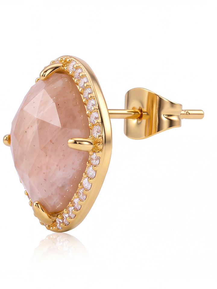 Par Arete Rombo Piedra Cafe Solar Zirconias