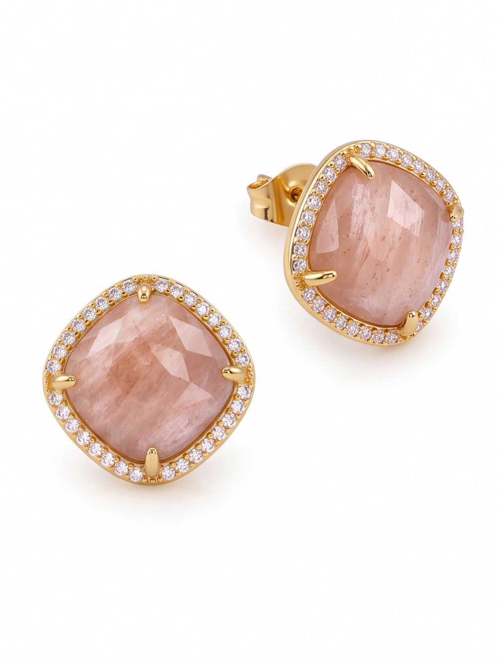 Par Arete Rombo Piedra Cafe Solar Zirconias
