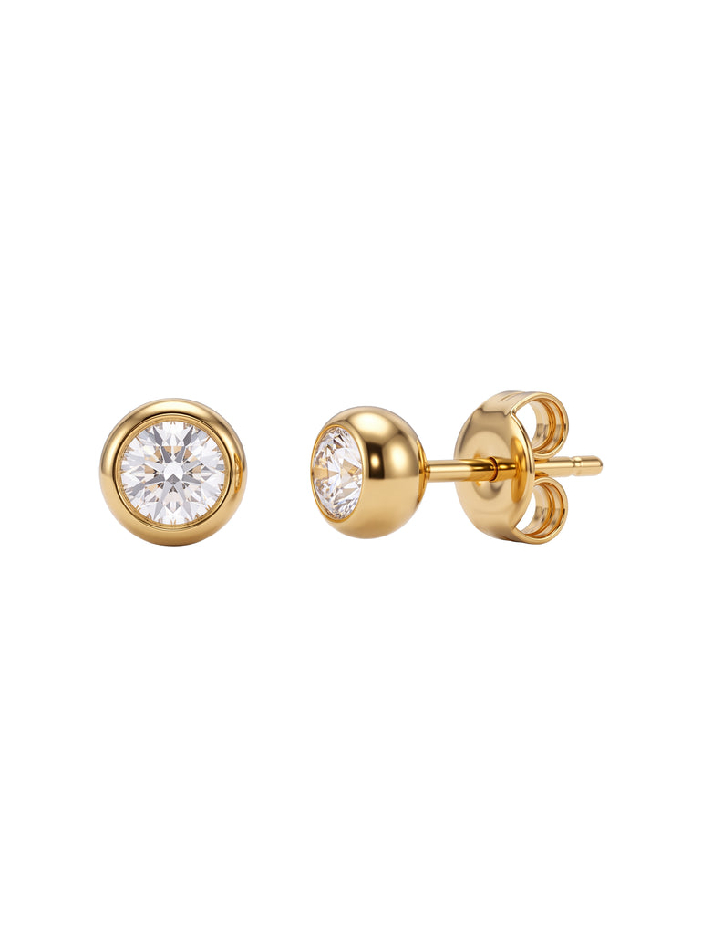 Par Arete Mini Zirconia Con Contorno 4 mm
