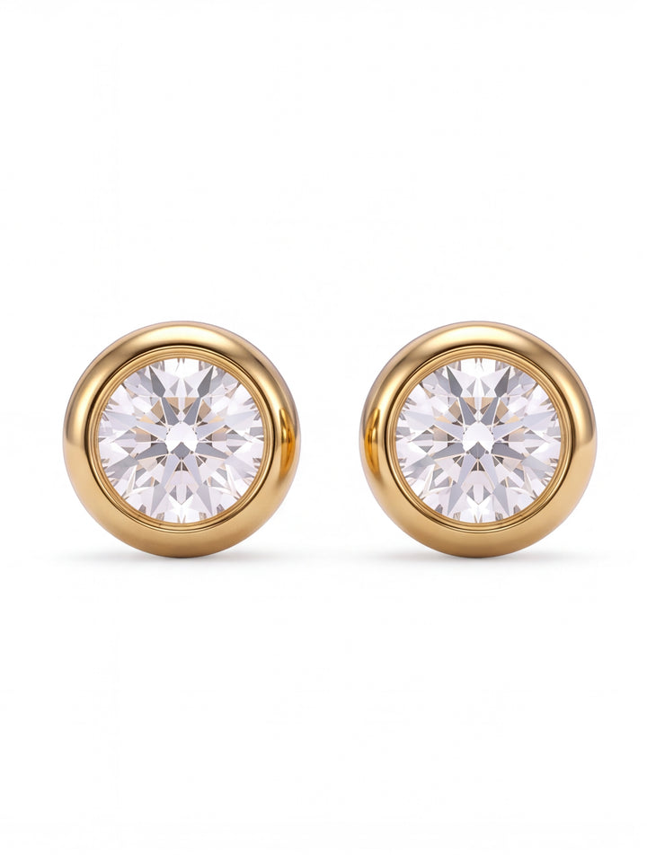 Par Arete Mini Zirconia Con Contorno 4 mm