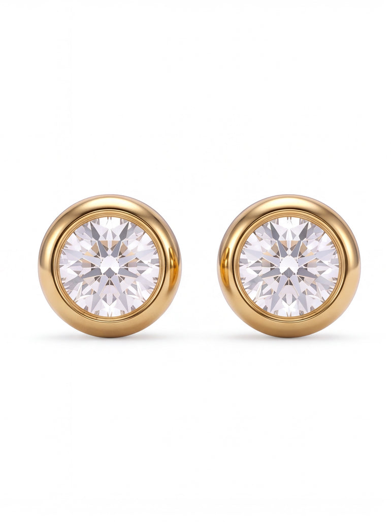 Par Arete Mini Zirconia Con Contorno 4 mm