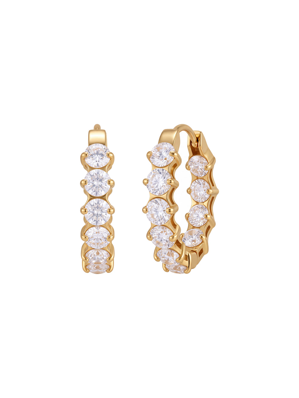 Par Arracada Con Zirconias Interiores 19 mm